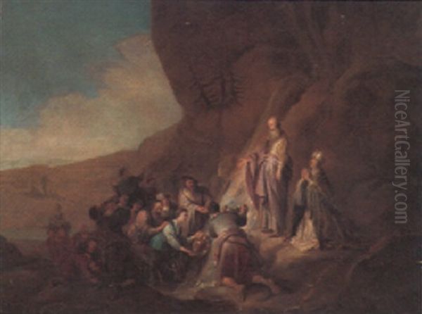 Moses Striking The Rock - view 1