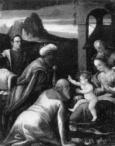 Die Anbetung Der Konige by Jacopo Bassano (Jacopo da Ponte)