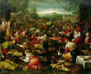 A Country Market by Jacopo Bassano (Jacopo da Ponte)