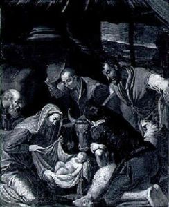 The Adoration Of The Shepherds by Jacopo Bassano (Jacopo da Ponte)