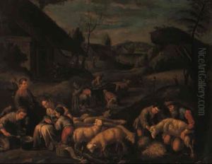Autumn by Jacopo Bassano (Jacopo da Ponte)