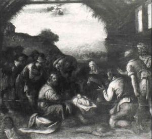 Anbetung Der Hirten by Jacopo Bassano (Jacopo da Ponte)
