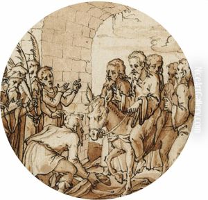L'arrivee Du Christ A Jerusalem by Pieter Aertsen