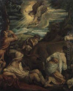 L'annuncio Ai Pastori by Jacopo Bassano (Jacopo da Ponte)