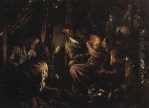 The Mocking Of Christ by Jacopo Bassano (Jacopo da Ponte)