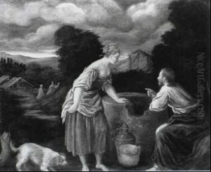Cristo E La Samaritana Al Pozzo by Jacopo Bassano (Jacopo da Ponte)
