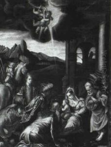 The Adoration Of The Magi by Jacopo Bassano (Jacopo da Ponte)