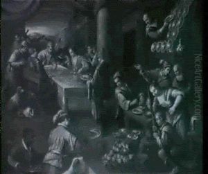 Scena Di Banchetto by Jacopo Bassano (Jacopo da Ponte)