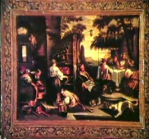 The Supper At Emmaus by Jacopo Bassano (Jacopo da Ponte)