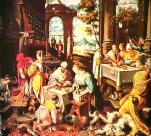 Les Preparatifs Du Festin by Jacopo Bassano (Jacopo da Ponte)