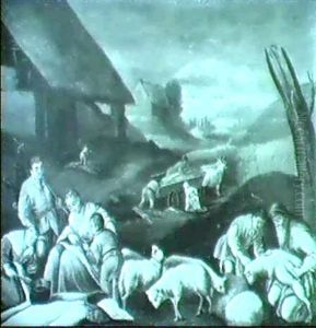 Die Schafschur (monatsdarstellung) by Jacopo Bassano (Jacopo da Ponte)