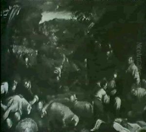 Szene Aus Dem Landleben (sommer?) by Jacopo Bassano (Jacopo da Ponte)
