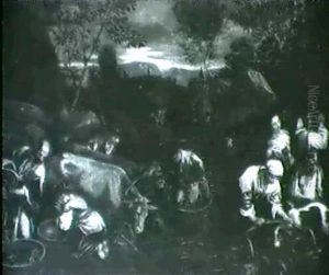 Der Monat Oktober by Jacopo Bassano (Jacopo da Ponte)