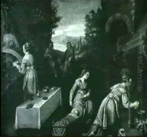Geburt Der Jungfrau Maria by Jacopo Bassano (Jacopo da Ponte)