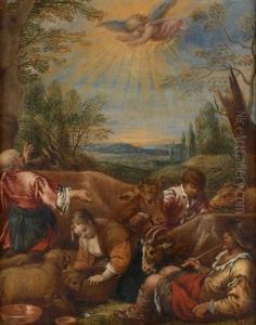 L'annonce Aux Bergers by Leandro Bassano