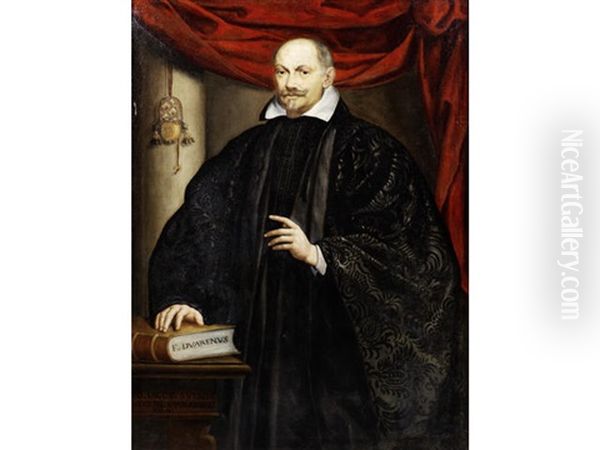 Portrait Of A Gentleman, Three-quarter Length, In Black Costume, Standing - view 1
