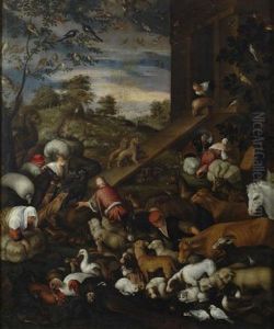 L'ingresso Degli Animali Nell'arca Di Noe by Leandro Bassano