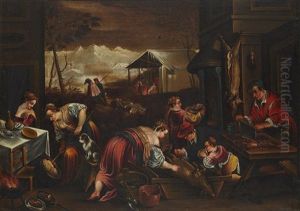 Allegorie Des Quatre Saisons (set Of 4) by Leandro Bassano