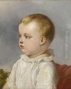 Kinderbildnis by Karl August Aerttinger