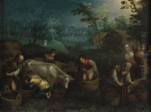 The Grape Harvest by Leandro Bassano