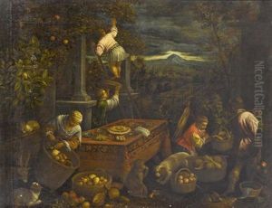 Allegorie Der Erde by Leandro Bassano