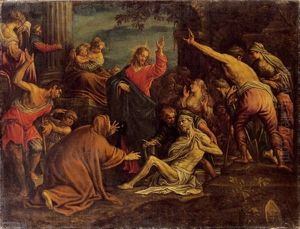 Die Auferweckung Des Lazarus by Leandro Bassano
