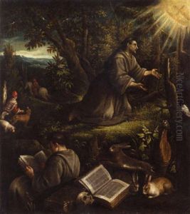 Saint Francis Receiving The Stigmata by Leandro Bassano