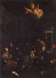 Battesimo Di Santa Lucilla by Leandro Bassano