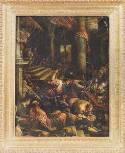 Cacciata Dei Mercanti Dal Tempio by Leandro Bassano