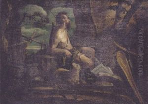 Saint John The Baptist In The Wilderness by Leandro Bassano
