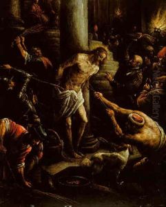 The Flagellation Of Christ by Leandro Bassano