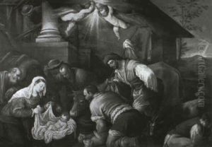 Die Anbetung Der Hirten by Leandro Bassano