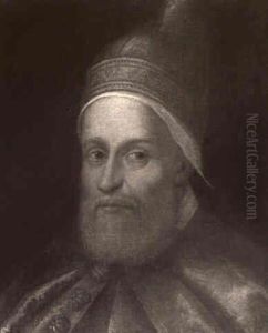 Portrait Of Giovanni Bembo, Doge Of Venice by Leandro Bassano