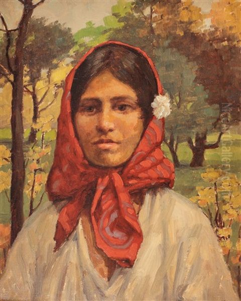 Peasent With Red Kerchief - view 1