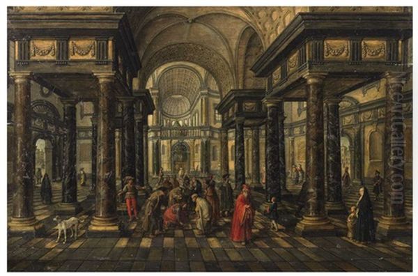 Church Interior With Figures - view 1