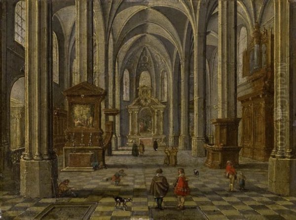 Staffiertes Interieur Einer Gotischen Kirche - view 1