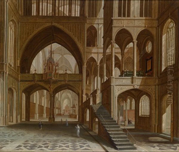 Kircheninterieur Mit Figurenstaffage - view 1