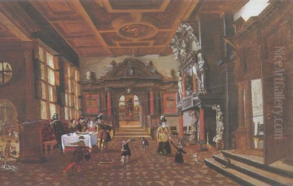 Scene De Repas Dans Un Inteieur De Palais - view 1