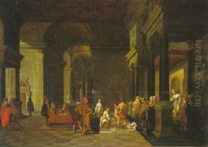Palastinterieur Mit Dem Salomonischen Urteil