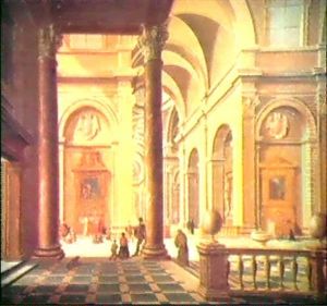 Interieur D'eglise Anime De Personnages