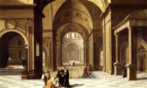 The Presentation Of Christ In The Temple, With Mary And Joseph Presenting The Child To Saint Simeon by Bartholomeus Van Bassen