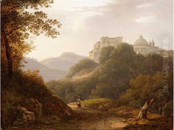 A View Of Ariccia With The Palazzo Chigi - view 1