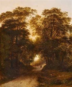 Personer I En Lysning Pa En Skovssti by Giambattista Bassi