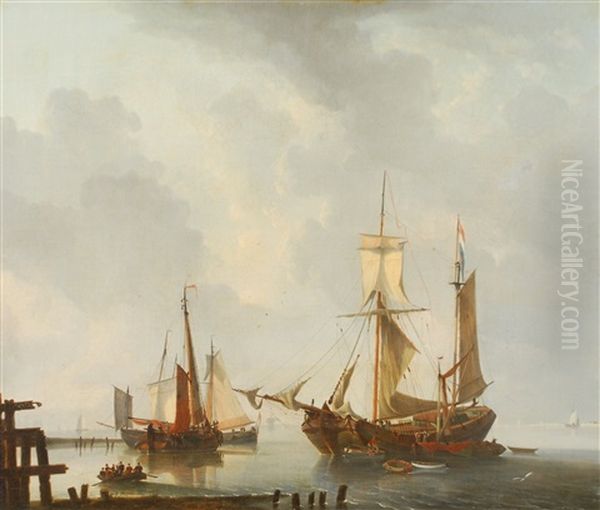 Vue Portuaire Avec Vaisseaux Hollandais - view 1