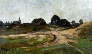 Landschap Met Boerderijen Bij Middelaar by Nicolaas Bastert