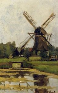 The Windmill De Wachter, Tienhoven (+ Glashut Along The River Vecht; 2 Works)