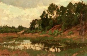 A Pond In A Forest Clearing