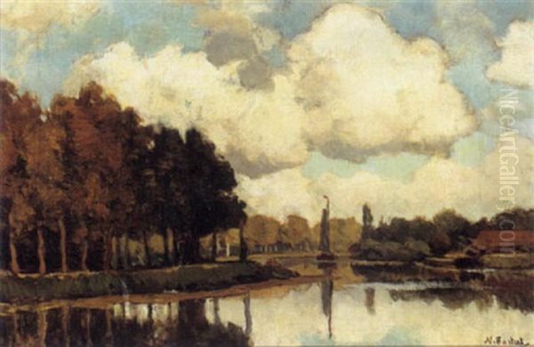 A Sailingboat On The River Vecht - view 1