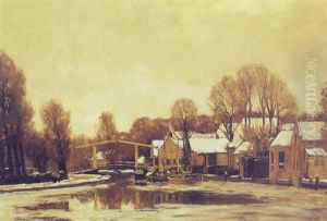 A View Of The Vecht In Winter