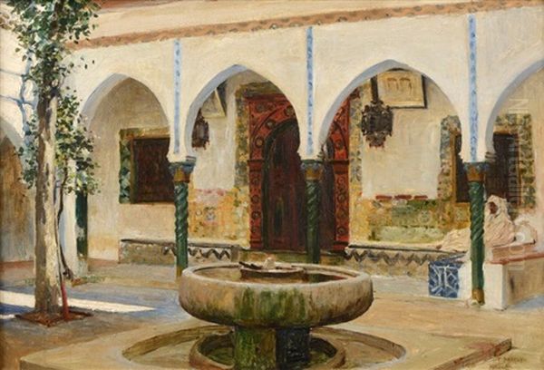 Cour Et Bassin Sacre De La Mosquee De Sidi Ahmed Ben Youcef A Miliana, Algerie - view 1